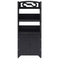 vidaXL Badezimmerschrank Schwarz 46x24x116 cm Paulownia Holz vidaXL Badezimmerschrank Schwarz 46x24x116 cm Paulownia Holz