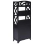 vidaXL Badezimmerschrank Schwarz 46x24x116 cm Paulownia Holz vidaXL Badezimmerschrank Schwarz 46x24x116 cm Paulownia Holz