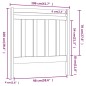vidaXL Kopfteil Grau 106x4x100 cm Massivholz Kiefer