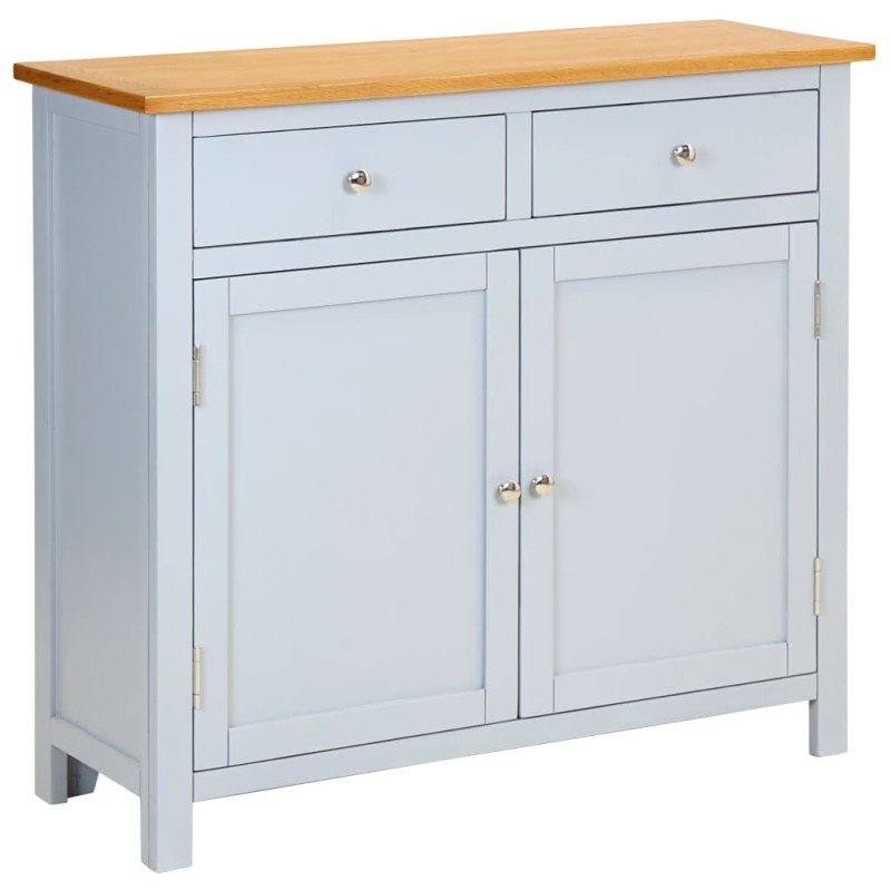 vidaXL Sideboard 90x33,5x83 cm Massivholz Eiche vidaXL Sideboard 90x33,5x83 cm Massivholz Eiche