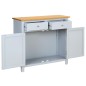 vidaXL Sideboard 90x33,5x83 cm Massivholz Eiche vidaXL Sideboard 90x33,5x83 cm Massivholz Eiche