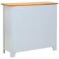 vidaXL Sideboard 90x33,5x83 cm Massivholz Eiche vidaXL Sideboard 90x33,5x83 cm Massivholz Eiche