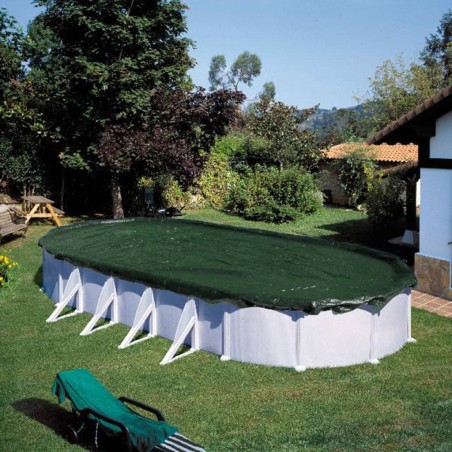 Summer Fun Winter-Poolabdeckung Oval 725 cm PVC Grün