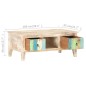 vidaXL Couchtisch 100x55x40 cm Raues Akazienholz vidaXL Couchtisch 100x55x40 cm Raues Akazienholz