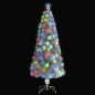 vidaXL Künstlicher Weihnachtsbaum mit LED Weiß 240 cm Glasfaser vidaXL Künstlicher Weihnachtsbaum mit LED Weiß 240 cm Glasfaser
