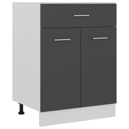 vidaXL Schubunterschrank Grau 60x46x81,5 cm Holzwerkstoff