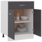vidaXL Schubunterschrank Grau 60x46x81,5 cm Holzwerkstoff vidaXL Schubunterschrank Grau 60x46x81,5 cm Holzwerkstoff