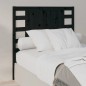 vidaXL Kopfteil Schwarz 106x4x100 cm Massivholz Kiefer