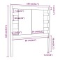 vidaXL Kopfteil Schwarz 106x4x100 cm Massivholz Kiefer