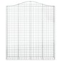 vidaXL Gabione mit Hochbogen 200x30x220/240 cm Verzinktes Eisen vidaXL Gabione mit Hochbogen 200x30x220/240 cm Verzinktes Eisen