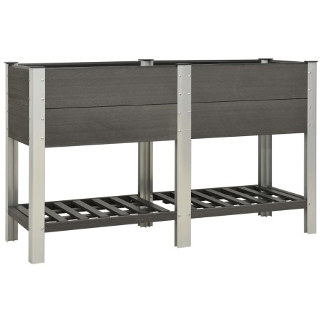 vidaXL Garten-Hochbeet mit Ablage 150x50x90 cm WPC Grau