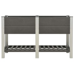 vidaXL Garten-Hochbeet mit Ablage 150x50x90 cm WPC Grau