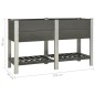 vidaXL Garten-Hochbeet mit Ablage 150x50x90 cm WPC Grau vidaXL Garten-Hochbeet mit Ablage 150x50x90 cm WPC Grau