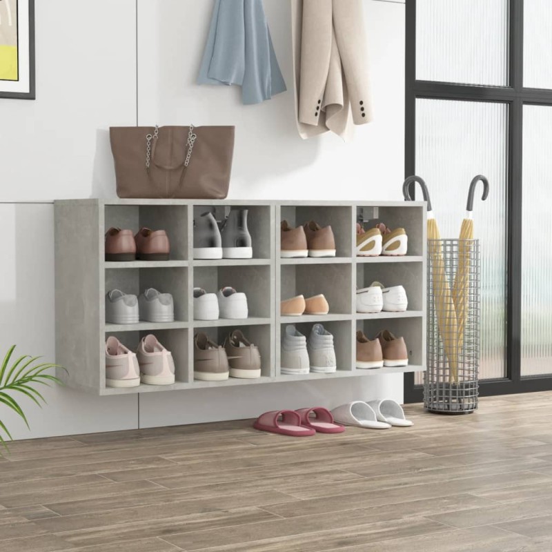 vidaXL Schuhregale 2 Stk. Betongrau 52,5x30x50 cm vidaXL Schuhregale 2 Stk. Betongrau 52,5x30x50 cm