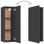 vidaXL TV-Schränke 2 Stk. Grau 30,5x30x90 cm Holzwerkstoff vidaXL TV-Schränke 2 Stk. Grau 30,5x30x90 cm Holzwerkstoff