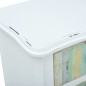 vidaXL Nachttisch Weiß und Braun 43 x 32 x 65 cm MDF vidaXL Nachttisch Weiß und Braun 43 x 32 x 65 cm MDF