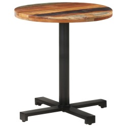 vidaXL Bistrotisch Rund Ø70x75 cm Altholz Massiv