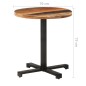 vidaXL Bistrotisch Rund Ø70x75 cm Altholz Massiv vidaXL Bistrotisch Rund Ø70x75 cm Altholz Massiv