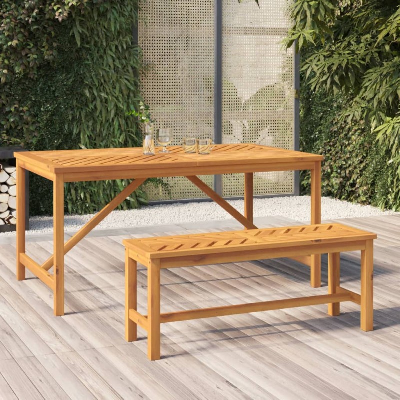vidaXL Gartenbank 110 cm Massivholz Akazie vidaXL Gartenbank 110 cm Massivholz Akazie