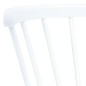 vidaXL Esszimmerstühle 4 Stk. Weiß Gummiholz Massiv vidaXL Esszimmerstühle 4 Stk. Weiß Gummiholz Massiv