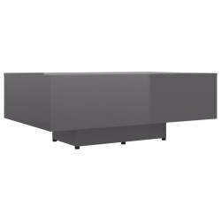 vidaXL Couchtisch Hochglanz-Grau 85x55x31 cm Holzwerkstoff