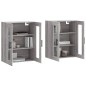 Wandschränke 2 Stk. Grau Sonoma Holzwerkstoff Wandschränke 2 Stk. Grau Sonoma Holzwerkstoff
