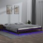 vidaXL Massivholzbett mit LEDs Honigbraun 140x190 cm vidaXL Massivholzbett mit LEDs Honigbraun 140x190 cm