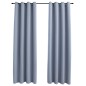 vidaXL Verdunkelungsvorhänge mit Metallösen 2 Stk. Grau 140x245cm vidaXL Verdunkelungsvorhänge mit Metallösen 2 Stk. Grau 140x245cm