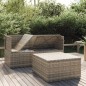 vidaXL 3-tlg. Garten-Lounge-Set mit Kissen Grau Poly Rattan vidaXL 3-tlg. Garten-Lounge-Set mit Kissen Grau Poly Rattan