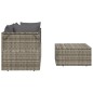 vidaXL 3-tlg. Garten-Lounge-Set mit Kissen Grau Poly Rattan vidaXL 3-tlg. Garten-Lounge-Set mit Kissen Grau Poly Rattan