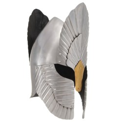 vidaXL Mittelalterlicher Fantasy Ritter-Helm für LARP Replik Silbern Stahl 
