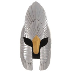 vidaXL Mittelalterlicher Fantasy Ritter-Helm für LARP Replik Silbern Stahl 