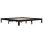 vidaXL Massivholzbett Schwarz Kiefer 200x200 cm vidaXL Massivholzbett Schwarz Kiefer 200x200 cm