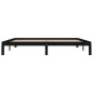 vidaXL Massivholzbett Schwarz Kiefer 200x200 cm vidaXL Massivholzbett Schwarz Kiefer 200x200 cm