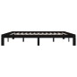 vidaXL Massivholzbett Schwarz Kiefer 200x200 cm vidaXL Massivholzbett Schwarz Kiefer 200x200 cm
