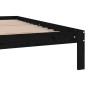 vidaXL Massivholzbett Schwarz Kiefer 200x200 cm vidaXL Massivholzbett Schwarz Kiefer 200x200 cm