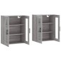 Wandschränke 2 Stk. Grau Sonoma Holzwerkstoff Wandschränke 2 Stk. Grau Sonoma Holzwerkstoff