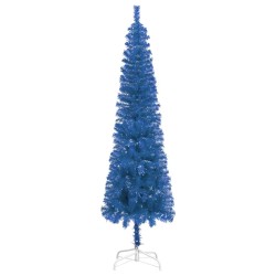vidaXL Schlanker Weihnachtsbaum Blau 150 cm 