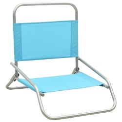 vidaXL Klappbare Strandstühle 2 Stk. Türkis Stoff