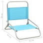 vidaXL Klappbare Strandstühle 2 Stk. Türkis Stoff vidaXL Klappbare Strandstühle 2 Stk. Türkis Stoff