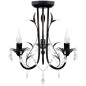 Decknlampe Art Novau mit Kristallperlen 3 x E14 Decknlampe Art Novau mit Kristallperlen 3 x E14