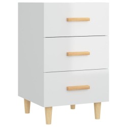 vidaXL Nachttisch Hochglanz-Weiß 40x40x66 cm Holzwerkstoff