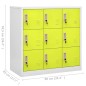 vidaXL Schließfachschrank Hellgrau und Grün 90x45x92,5 cm Stahl vidaXL Schließfachschrank Hellgrau und Grün 90x45x92,5 cm Stahl