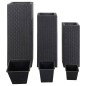 vidaXL Garten-Hochbeete 3-tlg. Poly Rattan Schwarz vidaXL Garten-Hochbeete 3-tlg. Poly Rattan Schwarz