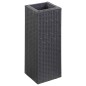 vidaXL Garten-Hochbeete 3-tlg. Poly Rattan Schwarz vidaXL Garten-Hochbeete 3-tlg. Poly Rattan Schwarz