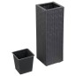 vidaXL Garten-Hochbeete 3-tlg. Poly Rattan Schwarz vidaXL Garten-Hochbeete 3-tlg. Poly Rattan Schwarz