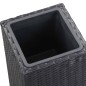 vidaXL Garten-Hochbeete 3-tlg. Poly Rattan Schwarz vidaXL Garten-Hochbeete 3-tlg. Poly Rattan Schwarz