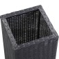 vidaXL Garten-Hochbeete 3-tlg. Poly Rattan Schwarz vidaXL Garten-Hochbeete 3-tlg. Poly Rattan Schwarz