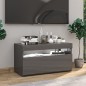 vidaXL TV-Schrank mit LED-Leuchten Hochglanz-Grau 75x35x40 cm vidaXL TV-Schrank mit LED-Leuchten Hochglanz-Grau 75x35x40 cm