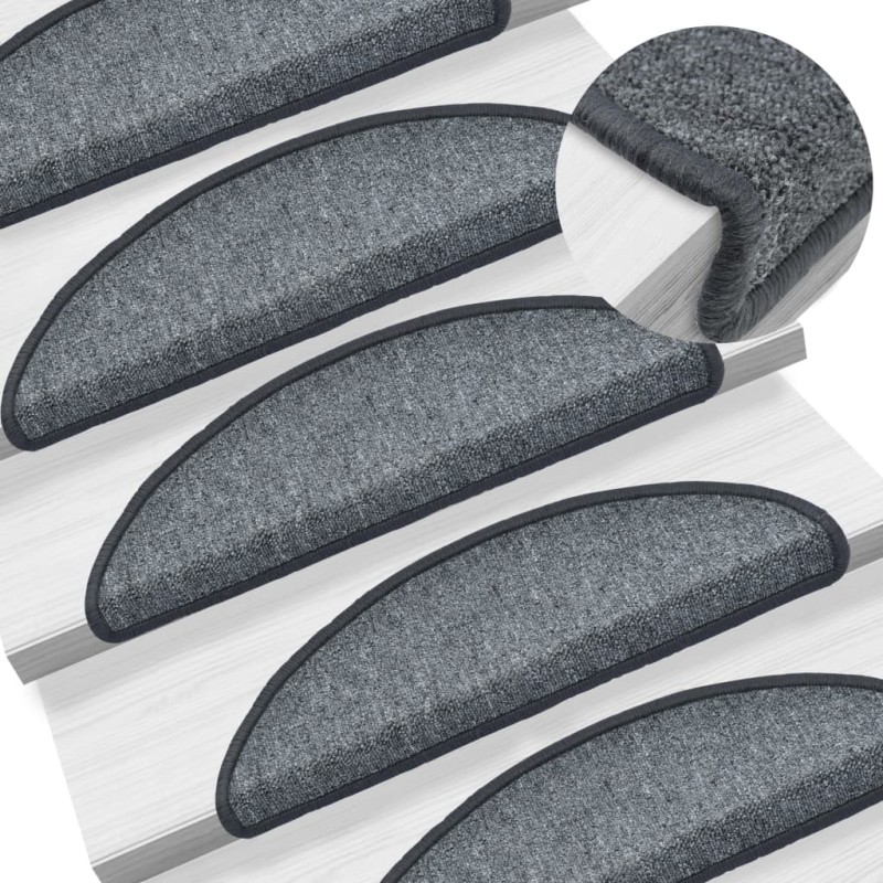 vidaXL Stufenmatten 10 Stk. 56x17x3 cm Dunkelgrau vidaXL Stufenmatten 10 Stk. 56x17x3 cm Dunkelgrau